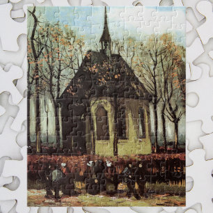 Congregation at Church, Nuenen by Vincent van Gogh Jigsaw Puzzle