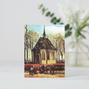 Congregation Leaving Reformed Church Postcard