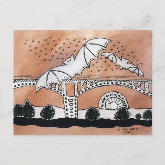 Congress Avenue Bats Postcard (Front)