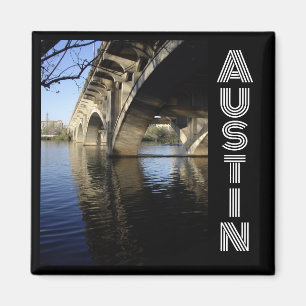 Congress Bridge Lady Bird Lake Austin Texas  Magnet