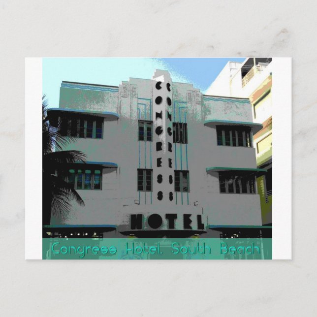Congress Hotel, Ocean Drive, Miami Beach Postcard (Front)