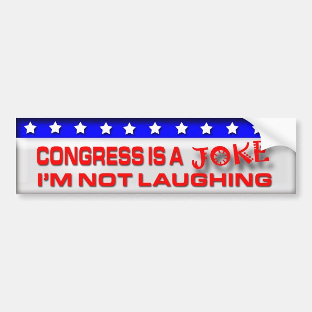 Congress is a Joke Bumper Sticker (Front)