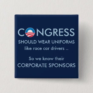 Congress Needs Uniforms 15 Cm Square Badge