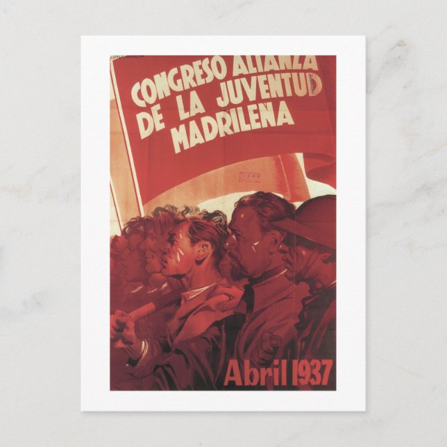 Congress of Madrid Youth_Propaganda Poster Postcard (Front)