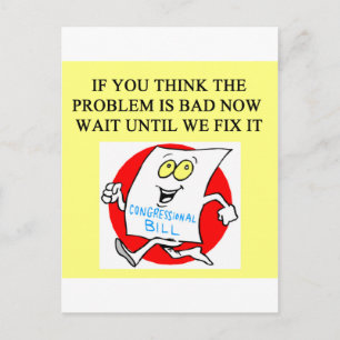 congress politics government sucks postcard