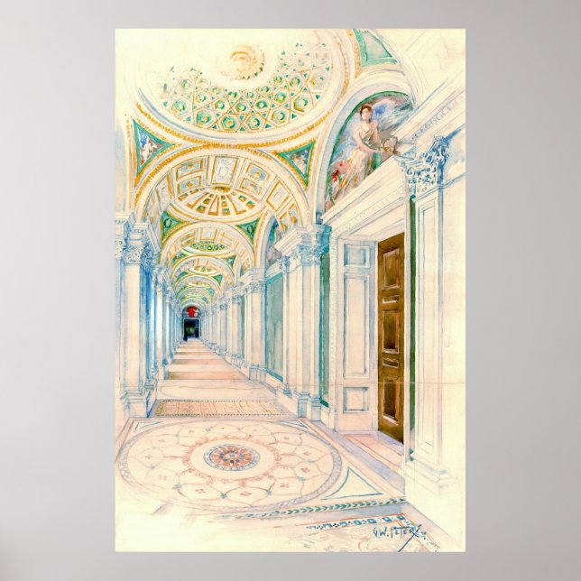 Congressional Library Washington DC 1897 Poster (Front)