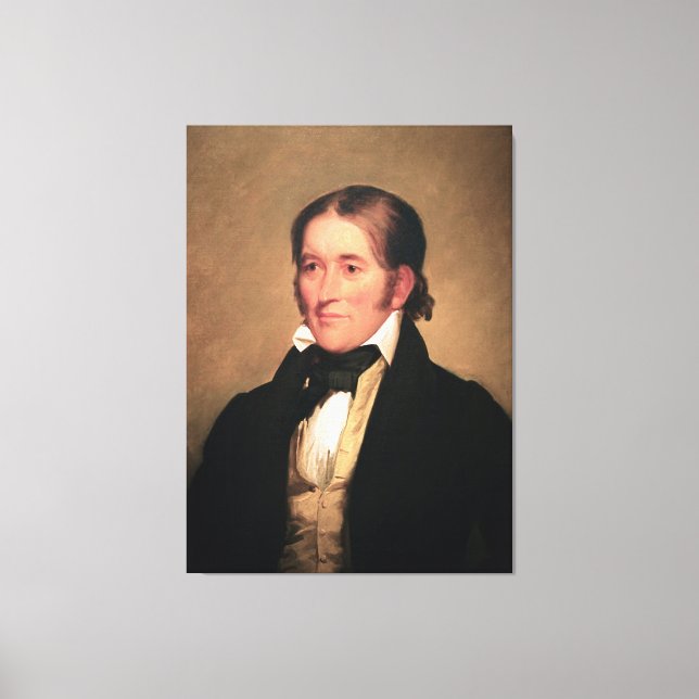 Congressman Davy Crockett by Chester Harding Canvas Print (Front)