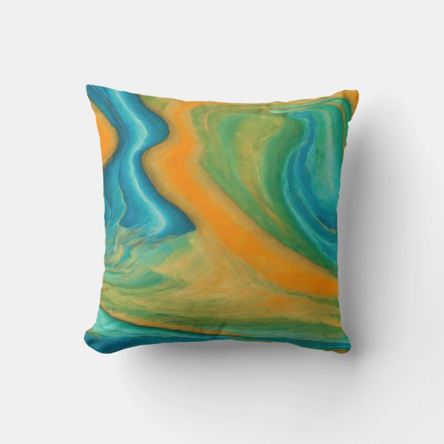 “Conil”. A Colourful Abstract Blend Cushion (Front)