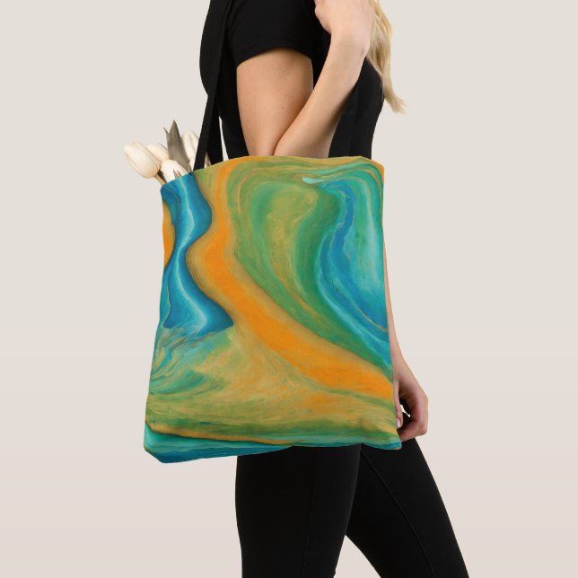 “Conil”. A Colourful Abstract Blend Tote Bag (Close Up)