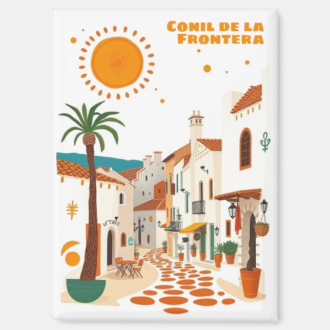 Conil de la Frontera Spain white town vacation  Magnet (Front)