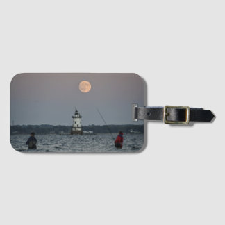 Conimicut Lighthouse Harvest Moon Luggage Tag