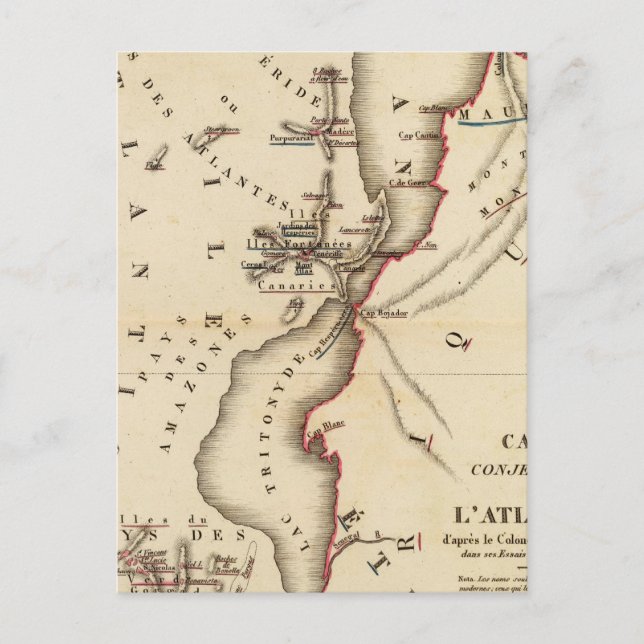 Conjecturale de l'Atlantide Postcard (Front)