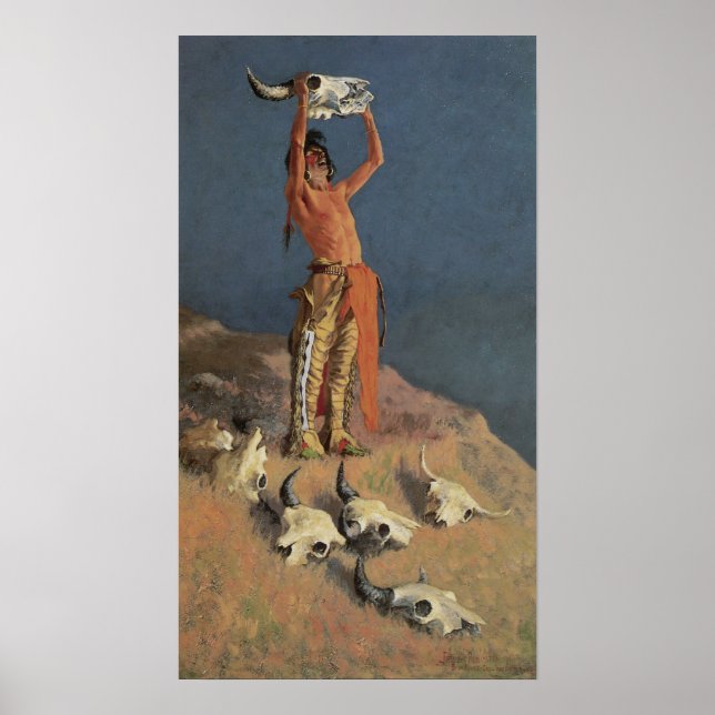 Conjuring Back the Buffalo by Frederic Remington Poster (Front)