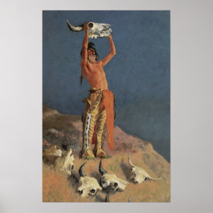 Conjuring Back the Buffalo by Frederic Remington Poster