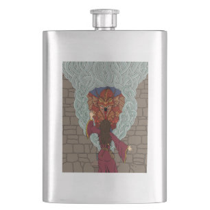 Conjuring the Dragon Hip Flask
