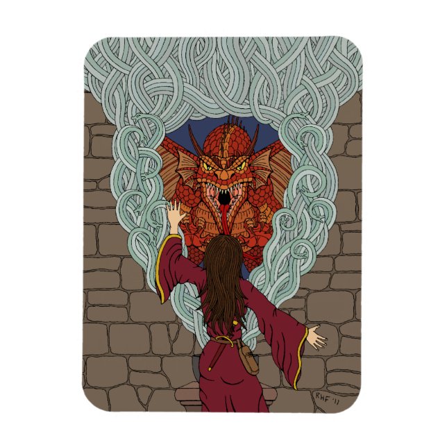 Conjuring the Dragon Magnet (Vertical)