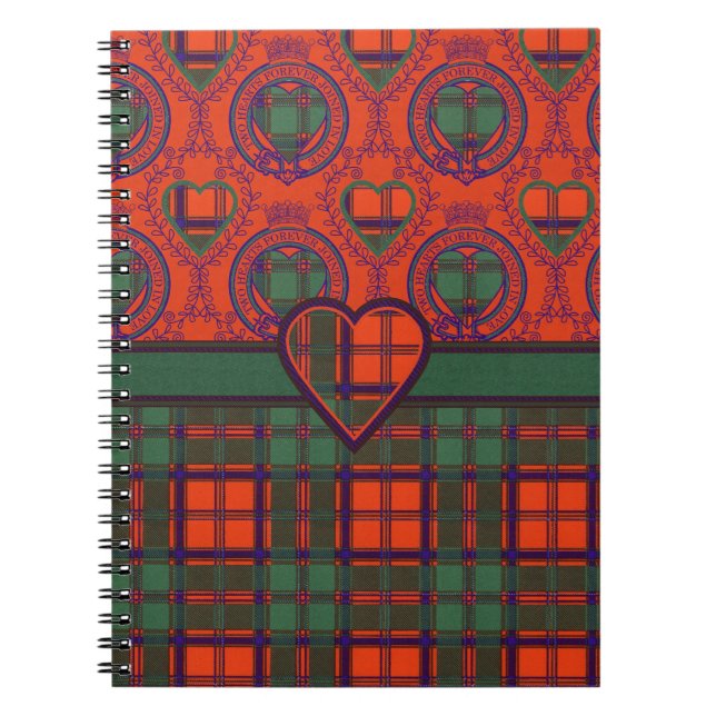 Conley clan Plaid Scottish kilt tartan Notebook (Front)