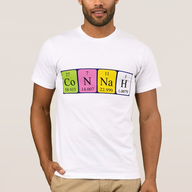 Connah periodic table name shirt (Front)