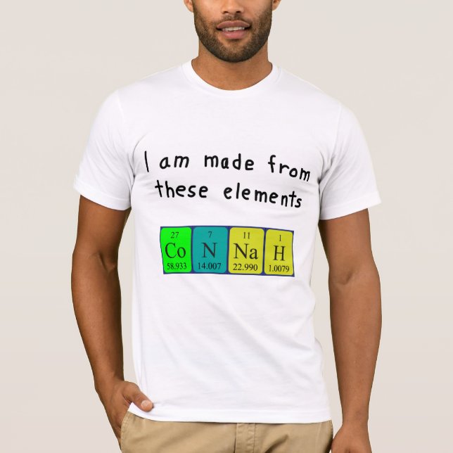 Connah periodic table name shirt (Front)