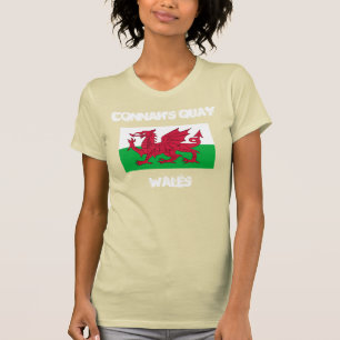 Connah's Quay, Wales with Welsh flag T-Shirt