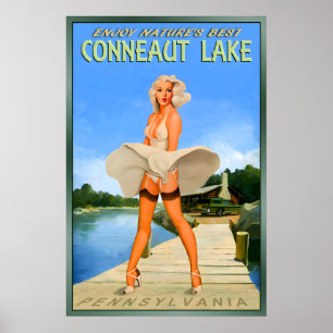 CONNEAUT LAKE Pennsylvania Original Marilyn Monroe Poster
