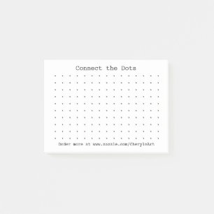 Connect the dots game on Post It Notes