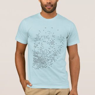 Connect The Dots Skull light blue fitted mens tee
