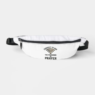 Connect to God Prayer Christian Vector Design_1 Bum Bags