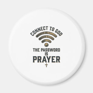 Connect to God Prayer Christian Vector Design_1 Magnet