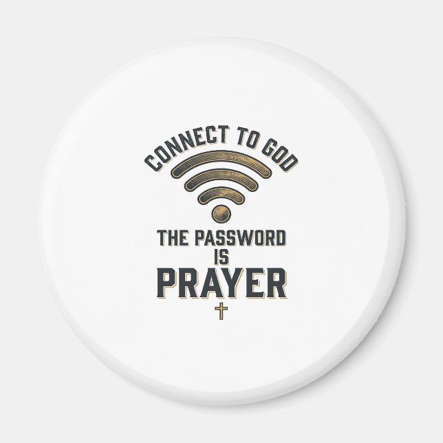 Connect to God Prayer Christian Vector Design_1 Magnet (Front)