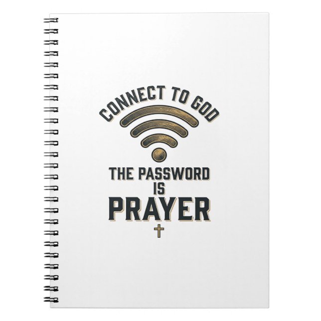 Connect to God Prayer Christian Vector Design_1 Notebook (Front)