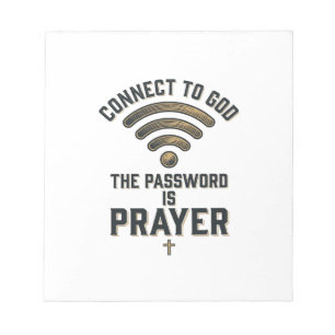 Connect to God Prayer Christian Vector Design_1 Notepad