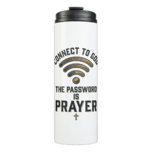 Connect to God Prayer Christian Vector Design_1 Thermal Tumbler