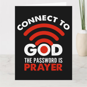 Connect To God The Password Prayer Gift Christian  Card