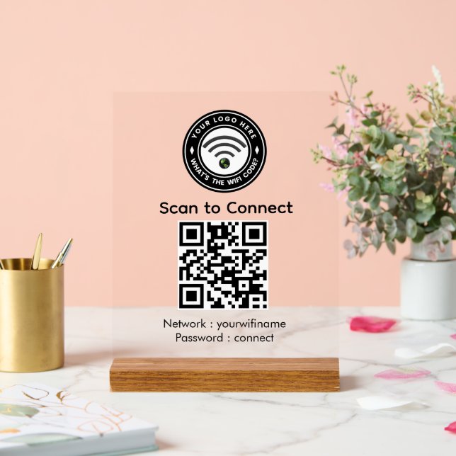 Connect to Wi‑Fi QR Code Sign | Wi‑Fi  (Wedding)