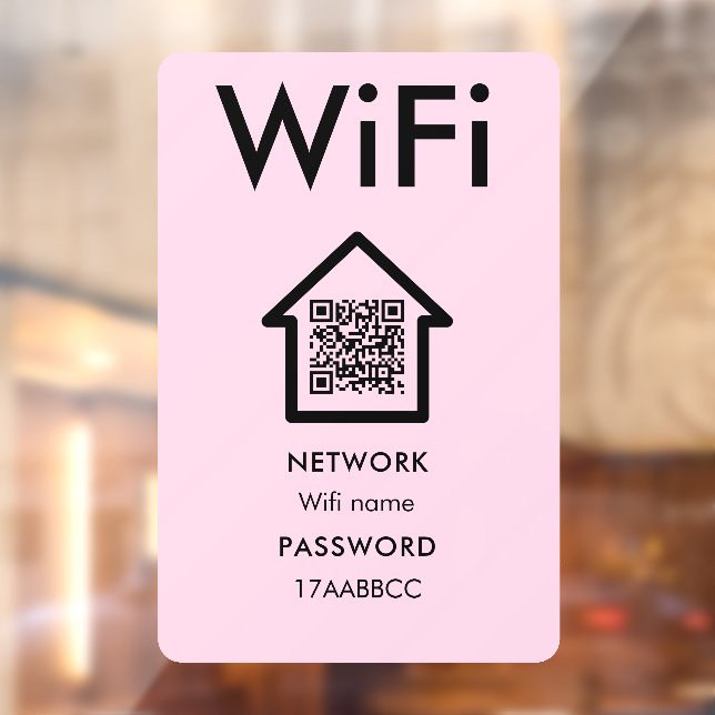 Connect To Wifi | Scan To Connect Guest Room Pink (Sheet 2)