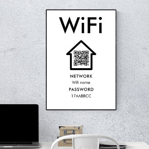 Connect To Wifi Scan To Connect Guest Room Poster