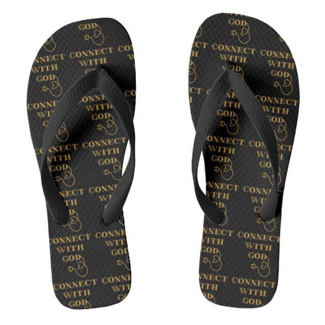 Connect With God Biblical Quote All-Over Unisex Jandals (Footbed)