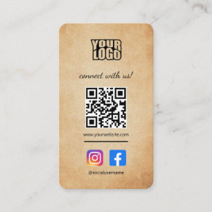 Connect With Us Business Card With Social Media