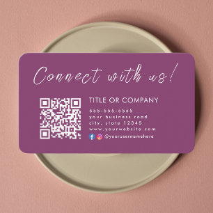 Connect with us Instagram Facebook Qr Code Business Card