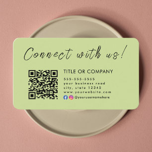 Connect with us Instagram Facebook Qr Code Business Card