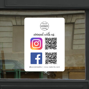 Connect with us Instagram Facebook QR Code White