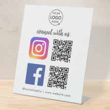 Connect with us Instagram Facebook Social Media QR