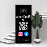 Connect With Us Modern Social Media QR Code Cool