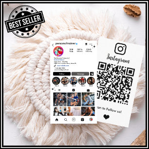 Connect with us Personal Fitness Trainer Instagram Business Card
