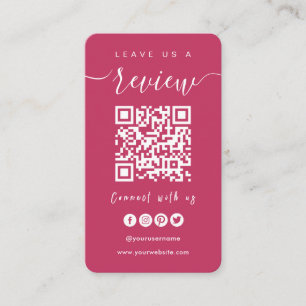 Connect With Us QR Code Leave Us A Review Script Business Card
