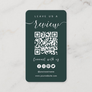 Connect With Us QR Code Leave Us A Review Script Business Card