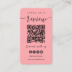Connect With Us QR Code Leave Us A Review Script Business Card