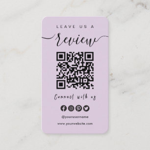 Connect With Us QR Code Leave Us A Review Script Business Card