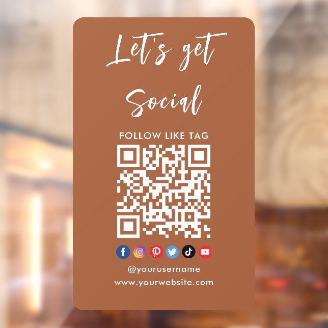 Connect With Us Qr Code Professional Terracotta (Sheet 2)